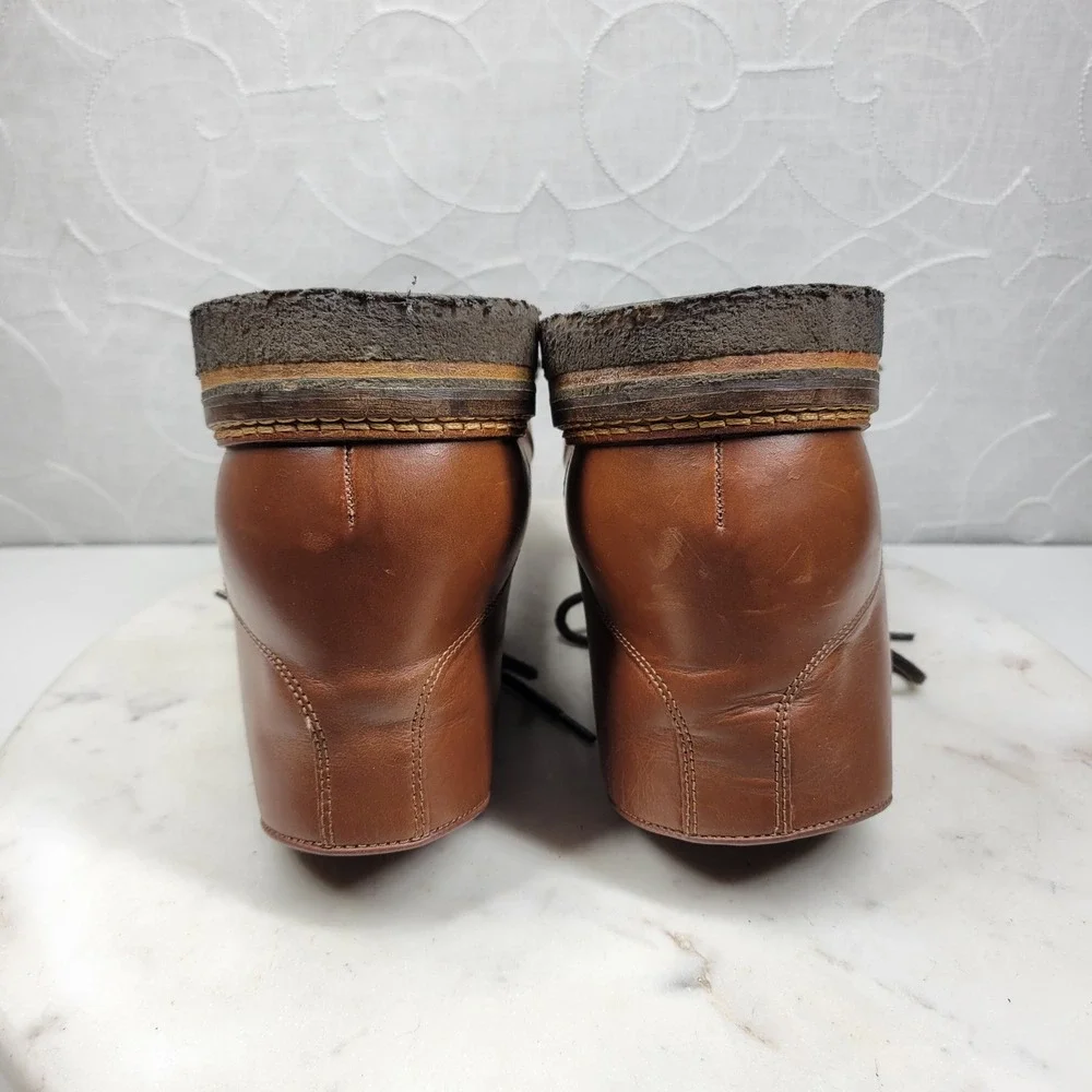 Johnston & Murphy Calder Leather Chukka Boots Mens 10.5 Brown Preppy Casual